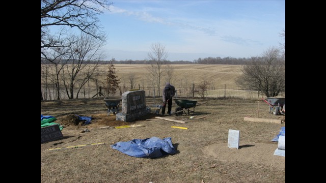 Greenwood Cemetery Restoration, March 31, 2014