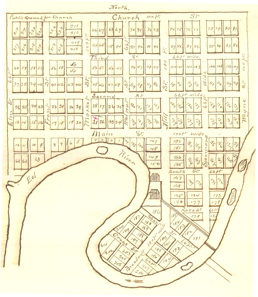 Original Plat of Town of Manchester