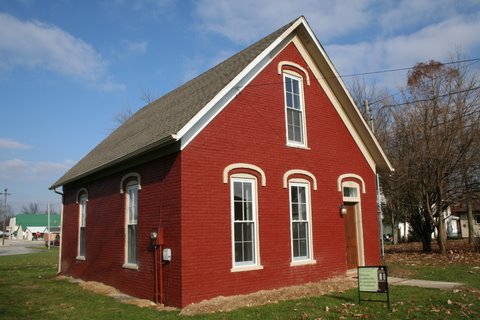 Blue House on Grant Street, Now Painted Red