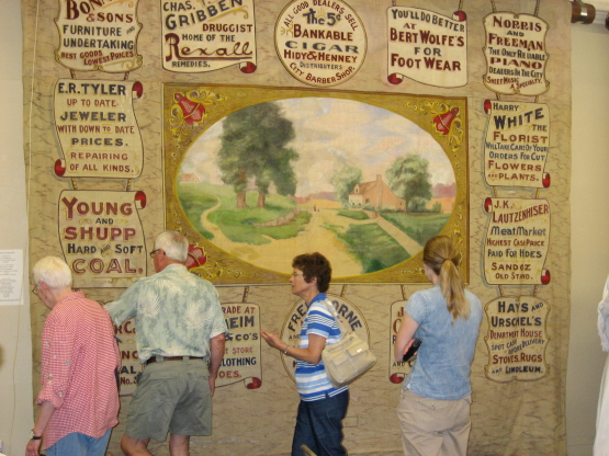 Restored ca 1910 Opera Curtain with Advertising, North Manchester