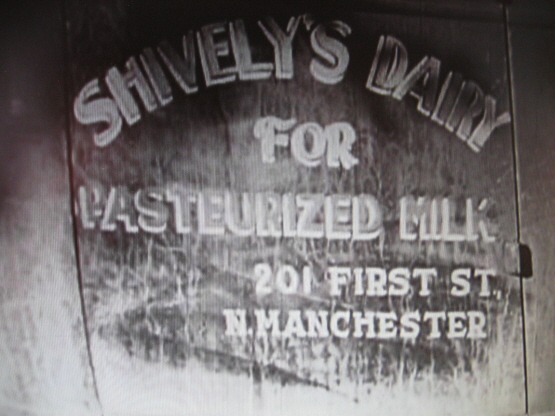 Shively's Dairy Truck Sign, 1938, North Manchester