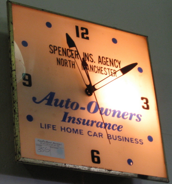Spencer Insurance Agency Clock, North Manchester