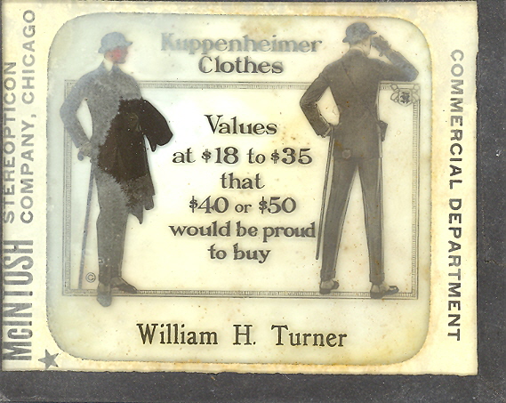 Wm. Turner, Clothing, Slide (Advertising), North Manchester
