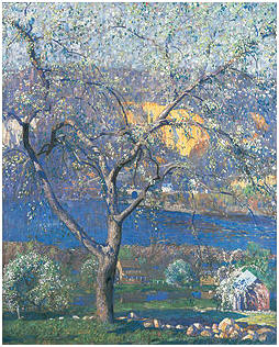 Painting, 1916, Daniel Garber-Buds and Blossoms