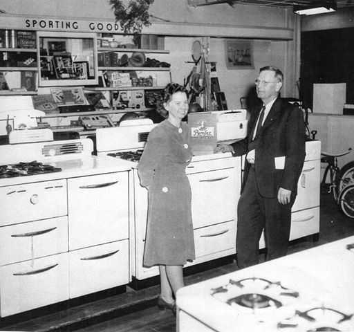 Ace Hardware, Ivan Little & daughter mary Louis, 1940