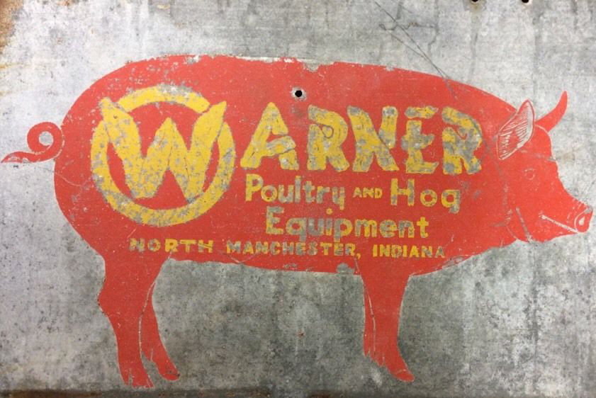 Warner Galvanized Sign